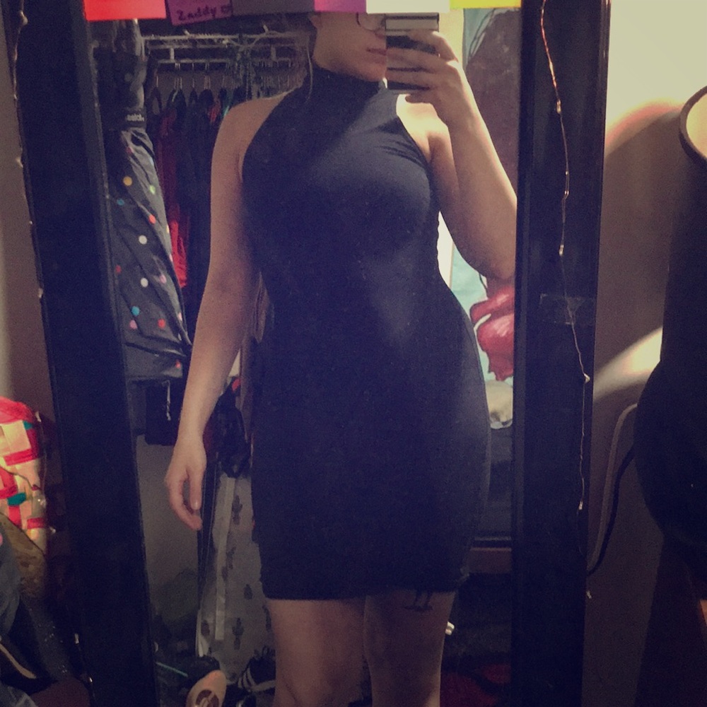 American apparel body-con turtle neck dress